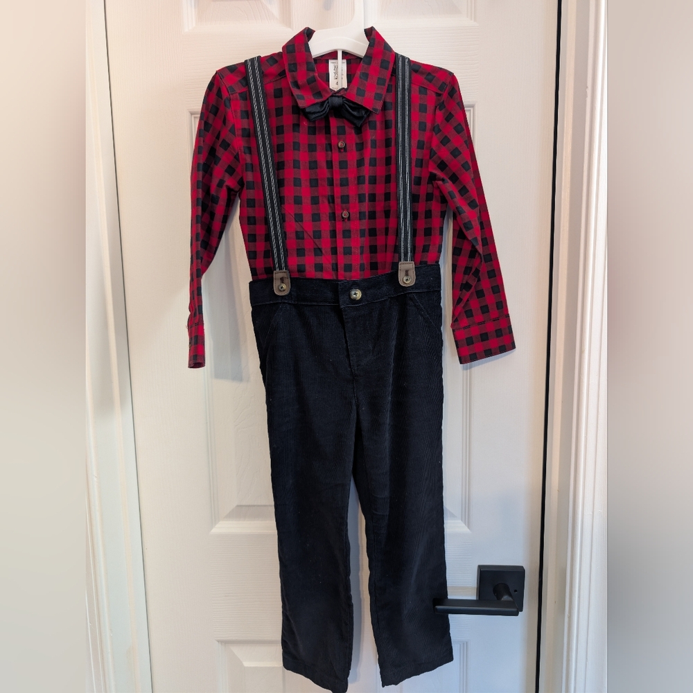 Carter's boy buffalo plaid set 4T